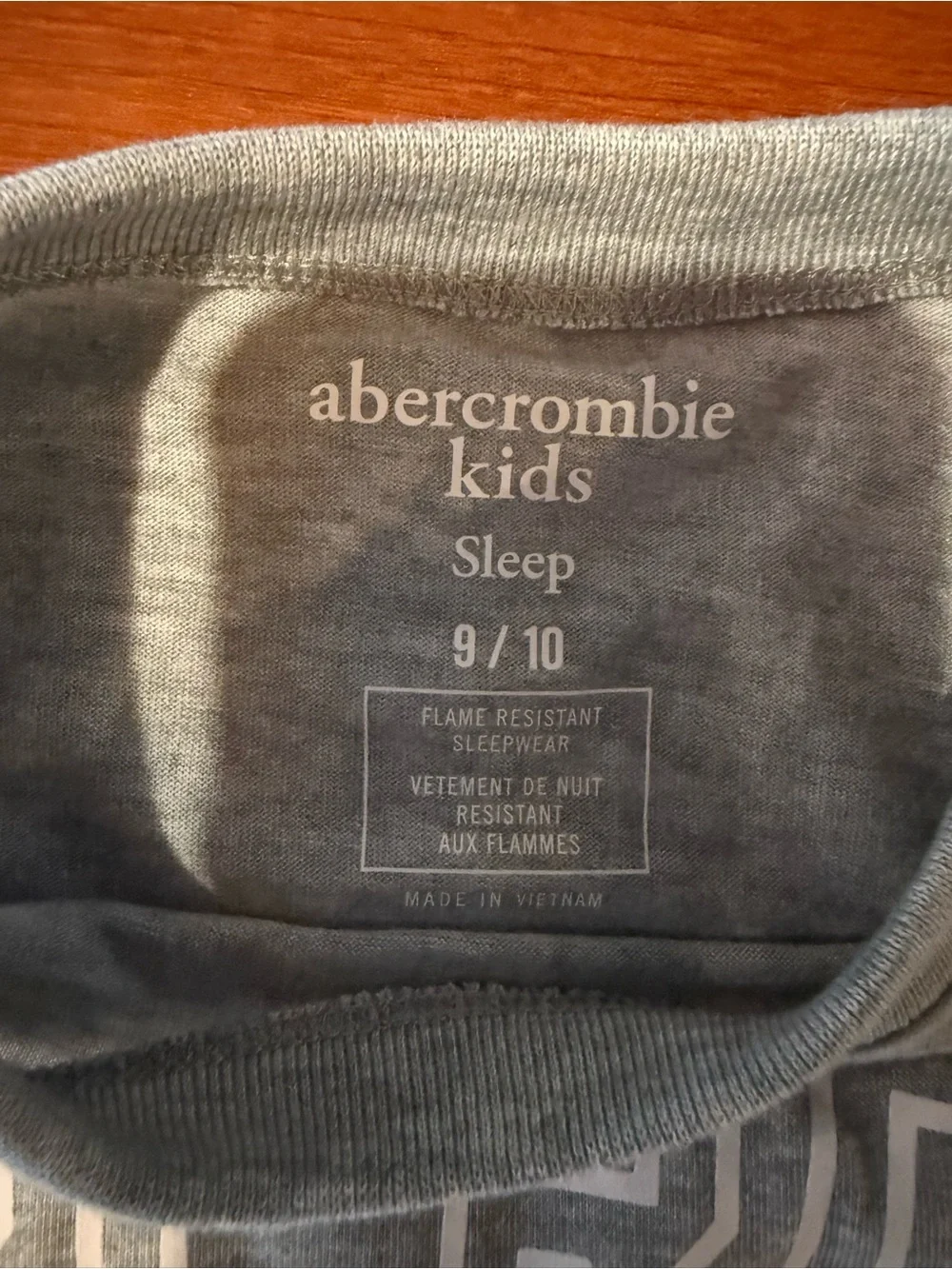 abercrombie kids Gray Logo Sweatshirts with Red Plaid Pajama Pants